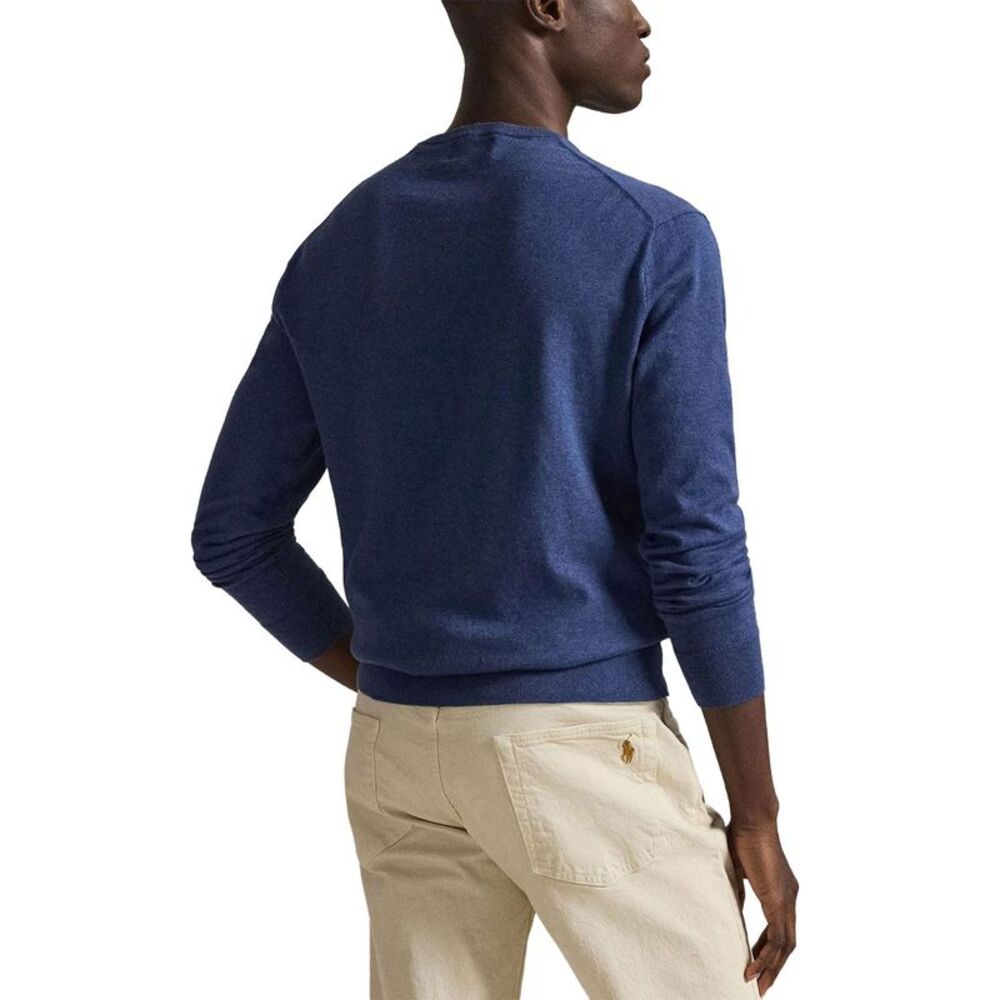 Polo Ralph Lauren Mens Regular-Fit Crewneck Sweater Medium Rustic Navy Heather - Picture 3 of 5